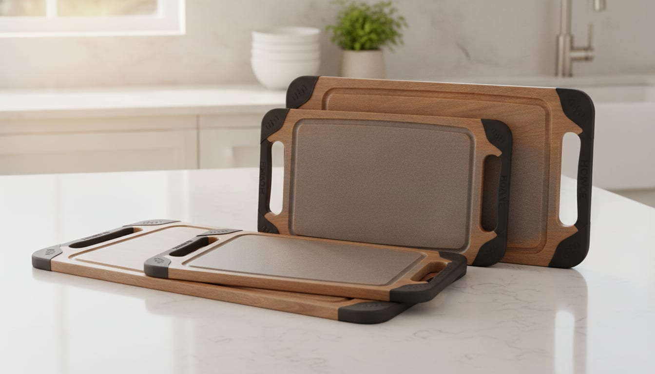 HOMWE reversible cutting boards set